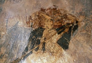 Mand til hest, freskomaleri i Agios Georgios-kirken, Komitades, Kreta, Grækenland (foto) af Unbekannt Unbekannt