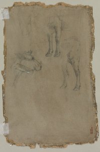 Studier af en tyr (verso) af possibly by Johan Barthold Jongkind