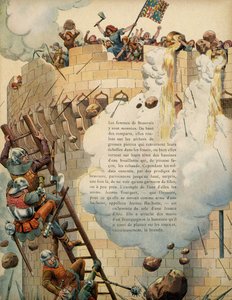 Frankrigs historie i middelalderen (middelalderen): Jeanne Laisne dit Jeanne Hachette (gjorde 1454) forsvarede byen Beauvais med andre kvinder, der kastede kogende olie fra toppen af tårnene under belejringen af byen i 1472 af kong Charles Le Temerai af pseudonym for Onfray de Breville Jacques Job