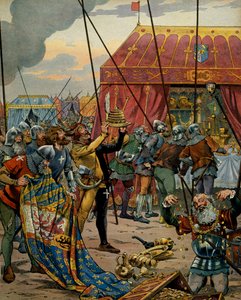 Frankrigs historie i middelalderen (middelalderen): Schweizerne beslaglægger rigdommen af Charles the Temeraire (1433-1477), hertugen af Bourgogne efter katastrofen i slaget ved barnebarnet, som så sejren for de konfødererede, Ludvigs allierede XI af Frank af pseudonym for Onfray de Breville Jacques Job