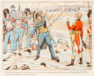 Jacques Marie Gaston Onfroy de Breville dit JOB (1858-1931) - En Waterloo Cambronne mod englænderne, der bad ham om at gå i 1815, privat samling af pseudonym for Onfray de Breville Jacques Job