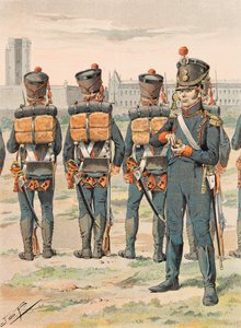 Jacques Marie Gaston Onfroy de Breville dit JOB (1858-1931) - Franske tropper holdt til enhver tid: Pied Artillery (1812), Privat Samling af pseudonym for Onfray de Breville Jacques Job