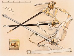 Jacques Marie Gaston Onfroy de Breville dit JOB (1858-1931) - Udklædning af franske tropper til enhver tid: Cavalry Sabre, Privat Samling af pseudonym for Onfray de Breville Jacques Job