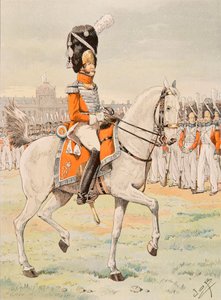 Jacques Marie Gaston Onfroy de Breville dit JOB (1858-1931) - Udklædning af franske tropper til enhver tid: Schweizisk kongelig gardeofficer, privat samling af pseudonym for Onfray de Breville Jacques Job