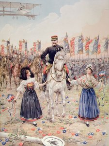 Marskal Ferdinand Foch (1851-1929) Befrieren (farve litho) af pseudonym for Onfray de Breville Jacques Job