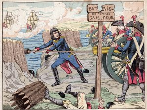NAPOLEON AT TOULON - (Toulon Siege) 1793 - litografi af Job (Jacques Onfroy de Breville) fra "" Le Grand Napoleon des Petites Enfants""" 1893 af pseudonym for Onfray de Breville Jacques Job