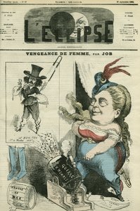 Olympe Audouard (1830-1890), fransk feminist og hans fjende Jules Barbey d