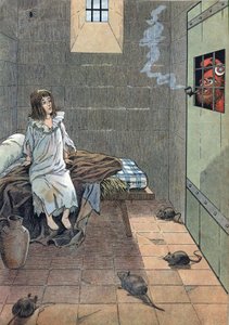 Scene fra Frankrigs historie i legetøj: Den Franske Revolution. Dauphinen af Frankrig Louis XVII (1785-1795) ved tempelfængslet. I “” Joujoux a l
