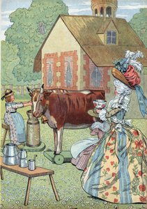 Scene fra Frankrigs historie i legetøj: Marie Antoinettes lille Trianon (Marie-Antoinette af pseudonym for Onfray de Breville Jacques Job