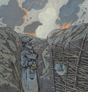 Den store krig 1914-1918 (farve litho) af pseudonym for Onfray de Breville Jacques Job