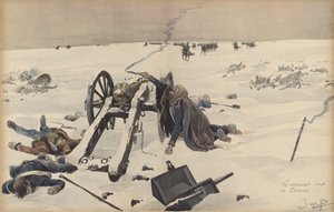 Det sidste kanonskud (farve litho) af pseudonym for Onfray de Breville Jacques Job