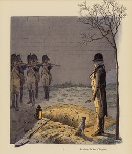 Hertugen af Enghiens hund (farvelitografi) af pseudonym for Onfray de Breville Jacques Job