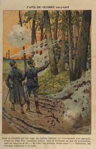 1. verdenskrig: Heltemodige officerer (illustration) af pseudonym for Onfray de Breville Jacques Job