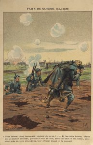 1. verdenskrig: At redde chefen (illustration) af pseudonym for Onfray de Breville Jacques Job