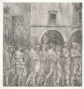 Cæsars triumfer: Senatorerne af school of Andrea Mantegna