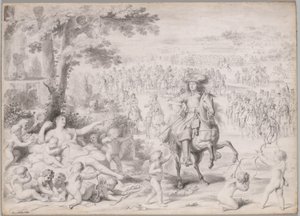 Ludvig XIV fanget af Venus af studio of Charles Le Brun