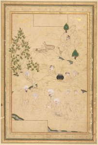 Picnic i bjergene; Enkeltsideillustration af style of Muhammadi