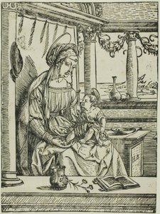Jomfruen og barnet af the Elder Hans Burgkmair