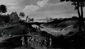 Landskab med figurer, ca. 160025. af the younger Joos de Momper