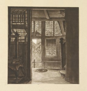 Interiør af Rembrandts hus af weduwe Dietrich