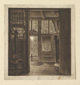 Interiør af Rembrandts hus af weduwe Dietrich