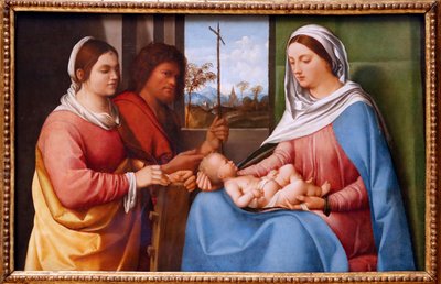 Jomfruen og barnet med de hellige Katarina af Alexandria og Johannes Døberen af Giorgione