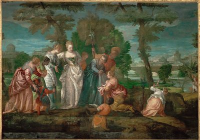 Moses reddet fra vandet ... (maleri på lærred) af (1528-88) Veronese
