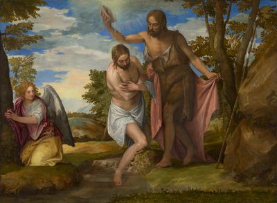 The Baptism of Christ, ca. 1550-1560 (olie på lærred) af Veronese