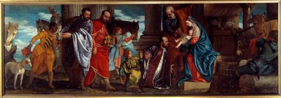 The Adoration of the Magi Maleri af Paolo Caliari dit Paolo Veronese (1528-1588) 1500-tallet søn. 1,34x2,94 m Lyon, Museum of Fine Arts af Veronese