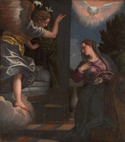 Bebudelsen, ca. 1580 (olie på lærred) af (1528 88) Veronese