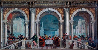 Måltidet på Levi Maleri af Paolo Veronese Caliari (1528-1588) 1573 Dim.5,51x13,1 m Venedig, Gallerie del 