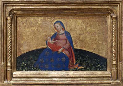 Madonna af ydmyghed. Maleri af Giovanni Da Bologna (aktiv anden halvdel af det 14. århundrede) tempera på poppel, ca. 1395. Italiensk kunst af Giambologna