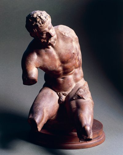 Mand nøgen, ca. 1572, af Giambologna (1529-1608), terracotta skulptur, 38,5 cm af Giambologna