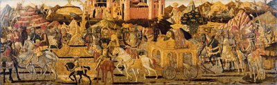 The Triumph of David (tempera & sølv på guld bundpanel) af (15th c.) Giovanni di Ser Giovanni