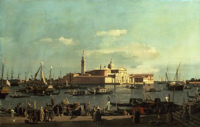 En udsigt over San Marco-bassinet fra Riva Degli Schiavoni, Venedig (olie på lærred) af Canaletto