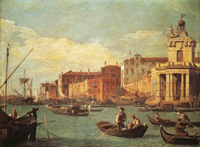 Toldhuset og Giudecca-kanalen af (1697-1768) Canaletto