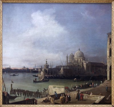 Udsigt over Venedig, oliemaleri af Giovanni Antonio Canal (1697-1768), Udsigt over den store kanal og basilikaen Santa Maria della Salute. Fotografi, KIM Youngtae, Grenoble, Grenoble Museum. af Canaletto