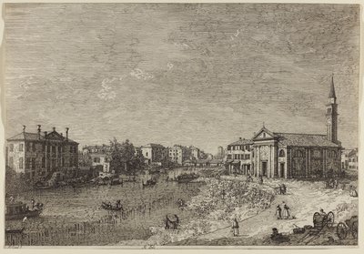 Al Dolo (ætsning på lagt papir) af Canaletto