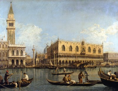 Canaletto (1697 - 1768): Udsigt over hertugpaladset i Venedig Milano Pinacoteca di Brera af Canaletto