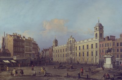 London, udsigt over Northumberland House, mod øst af Canaletto