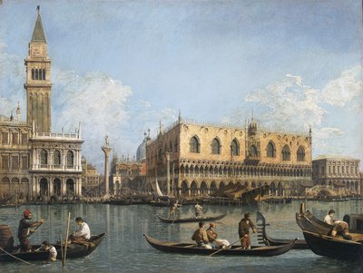 Udsigt over San Marco-bassinet fra Punta della Dogana af Canaletto