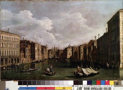 ""Udsigt over Canal Grande i Venedig"" (Venedig) Maleri af Giovanni Antonio Canal detto il Canaletto (1697-1768). 1700-tallets kunstmuseum i Mikalojus Konstantinas Ciurlionis, Kaunas, Litauen af Canaletto