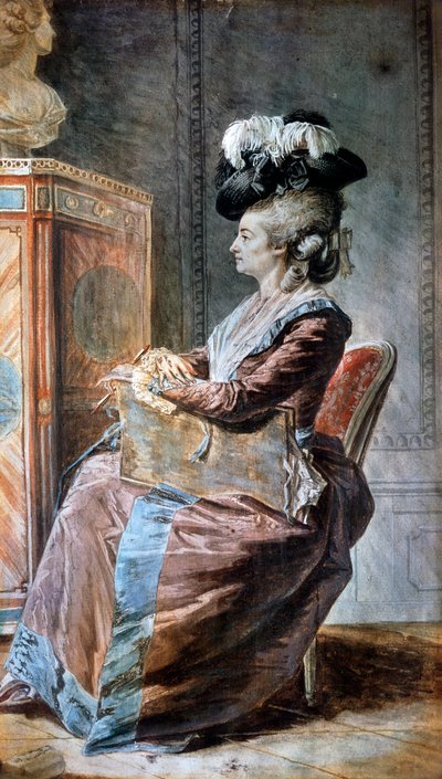 Designeren, af Louis de Carmontelle (1717-1806), tegning. af Carmontelle