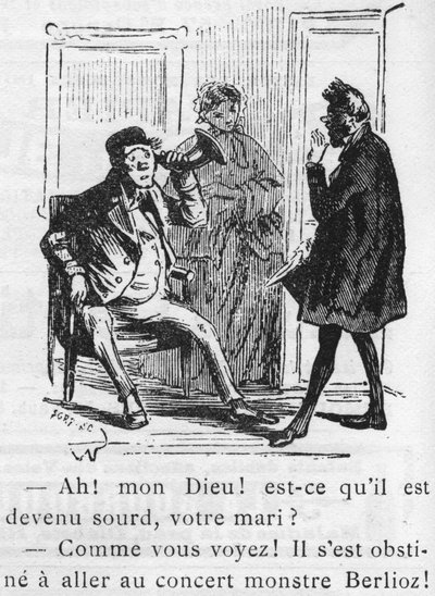 Tegnefilm om værket af Hector Berlioz (1803-1869) designet af Nadar i 1856 til Journal pour rire. af Nadar