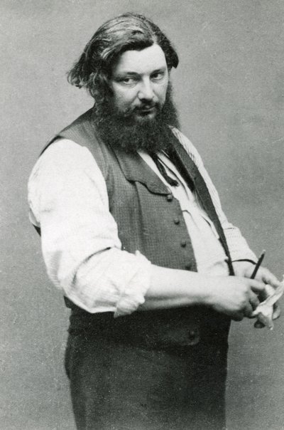 Gustave Courbet (s/h-foto) af (1820 1910) Nadar
