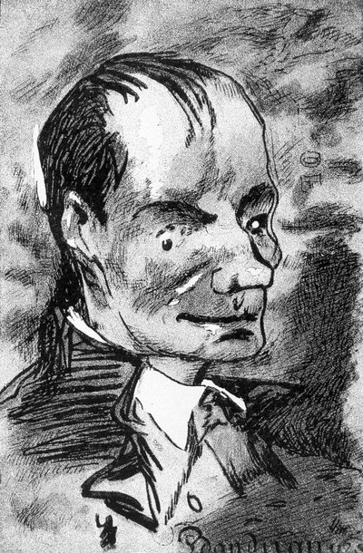 Portræt af Baudelaire - tegning af Nadar af Nadar