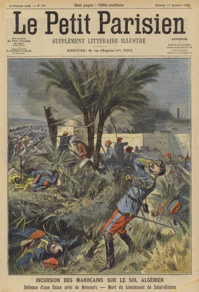 Marokkanernes indtog i Algeriet (farve litho) af (after) Carrey