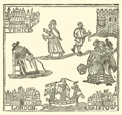 Illustration til The Roxburghe Ballads (træsnit) af (after) English School