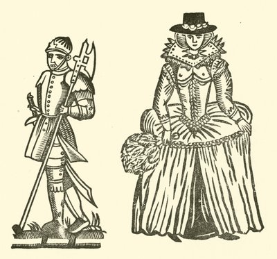 Illustration til The Roxburghe Ballads (træsnit) af (after) English School