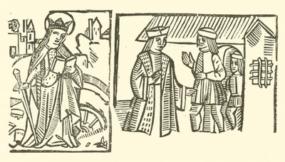 Illustration til The Roxburghe Ballads (træsnit) af (after) English School